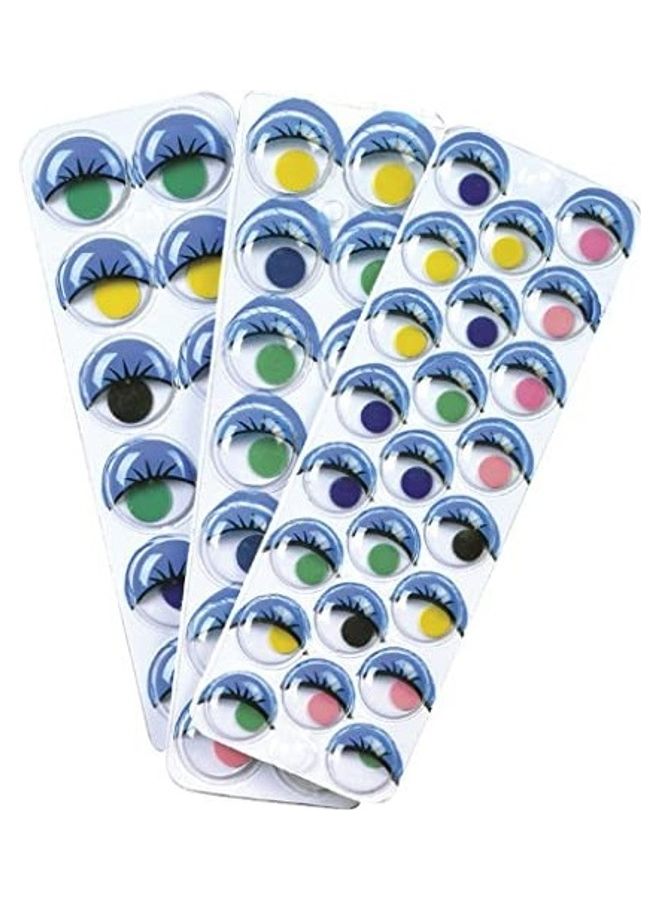 مجموعة ملصقات كريتيفتي ستريت للإزالة واللصق على شكل عيون متحركة من 49 قطعة