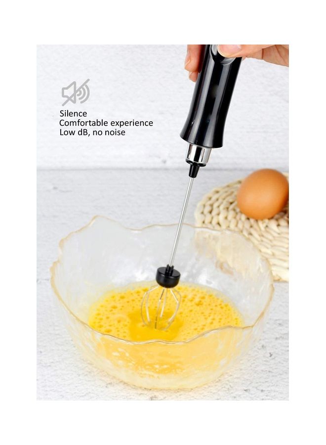 شو وو مجموعة مخفقة وصانع كهربائي لرغوة الحليب من 3 قطع 1.0 W W16 أسود/فضي - Image 4