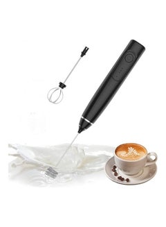 XiuWoo 2-Piece Electric Milk Frother And Whisk Set Black/Silver  - Image 1