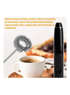 XiuWoo 2-Piece Electric Milk Frother And Whisk Set Black/Silver  - Image 5