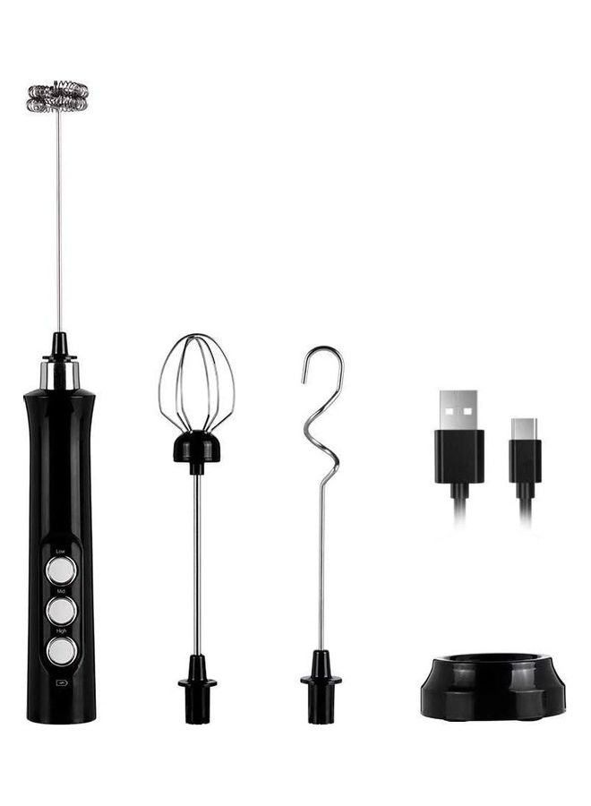 XiuWoo 6-Piece Milk Frother With Whisk Set Black/Silver  - Image 1