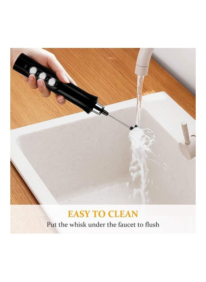 XiuWoo 6-Piece Milk Frother With Whisk Set Black/Silver  - Image 4