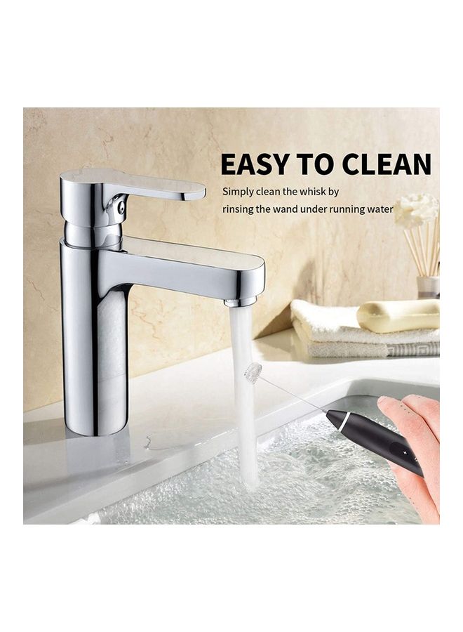 XiuWoo 2-Piece Milk Frother And Whisk Set Black/Silver - Image 5