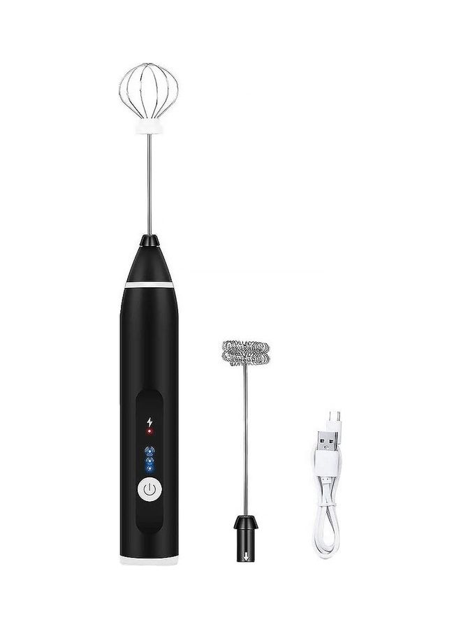 XiuWoo 3-Piece Electric Milk Frother And Whisk Set 1.0 W W32 Black/Silver  - Image 1