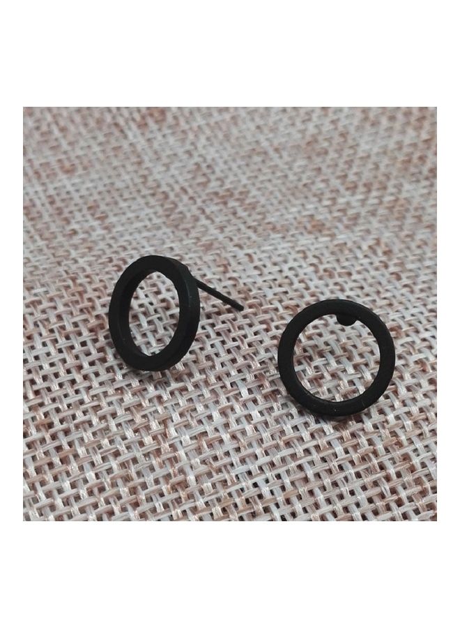 Small Circle Metal Punk Fashion Earrings