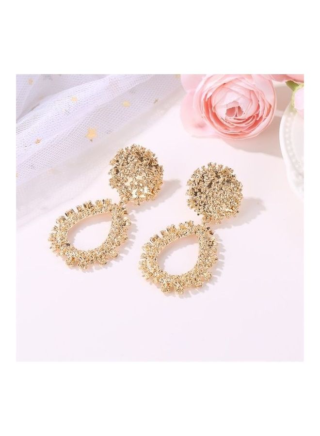 Geometric Pattern Drop Vintage Earrings  - Image 1