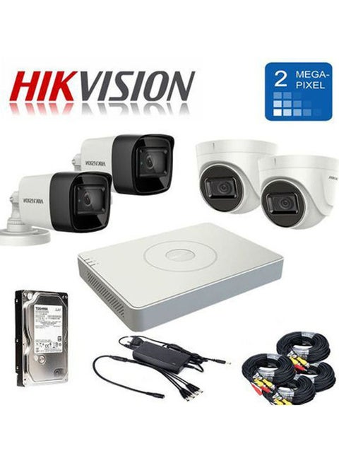HIKVISION Full Security System (2 Outdoor Camera 2MP Indoor