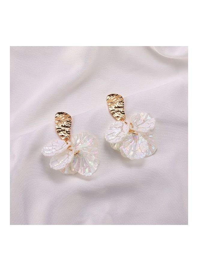 1 Pair of Fashion Simple Petal Decor Drop Earrings - Image 2