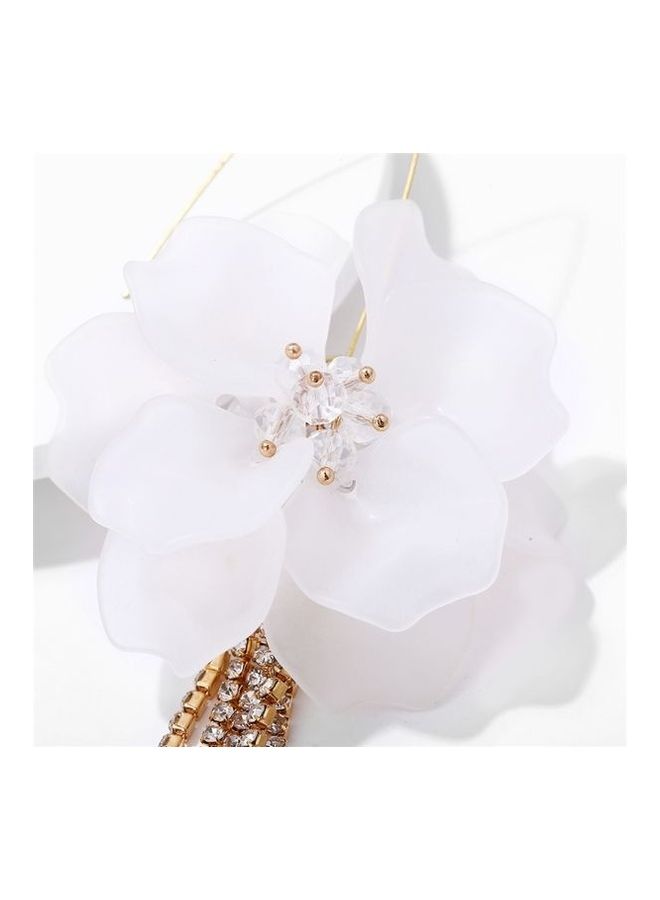 أقراط أنيقة مزينة بأشكال الشرابة على شكل زهور - Image 3