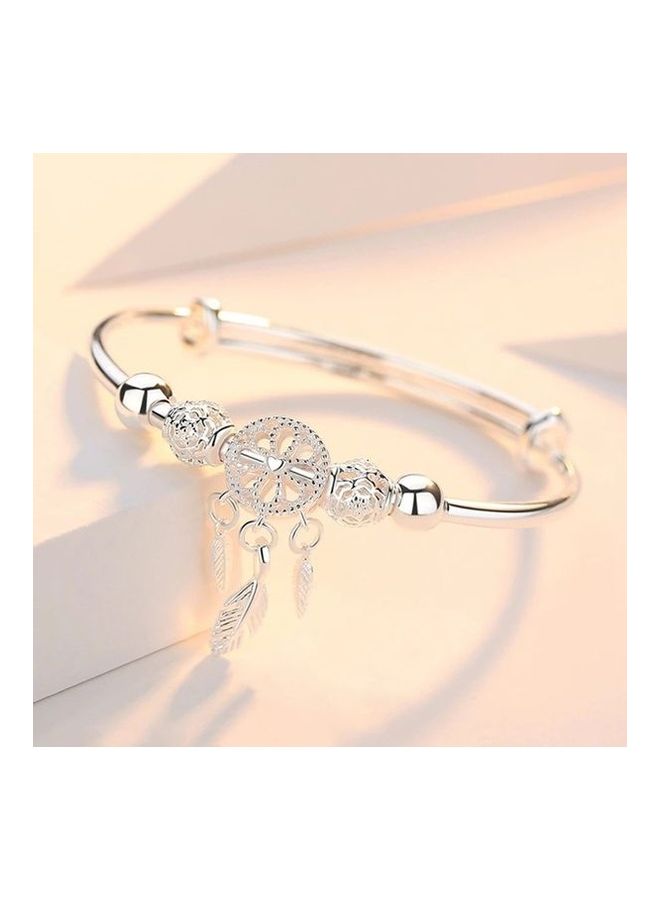 Generic - 925 Sterling Silver Feather Charm Bracelet - Image 1