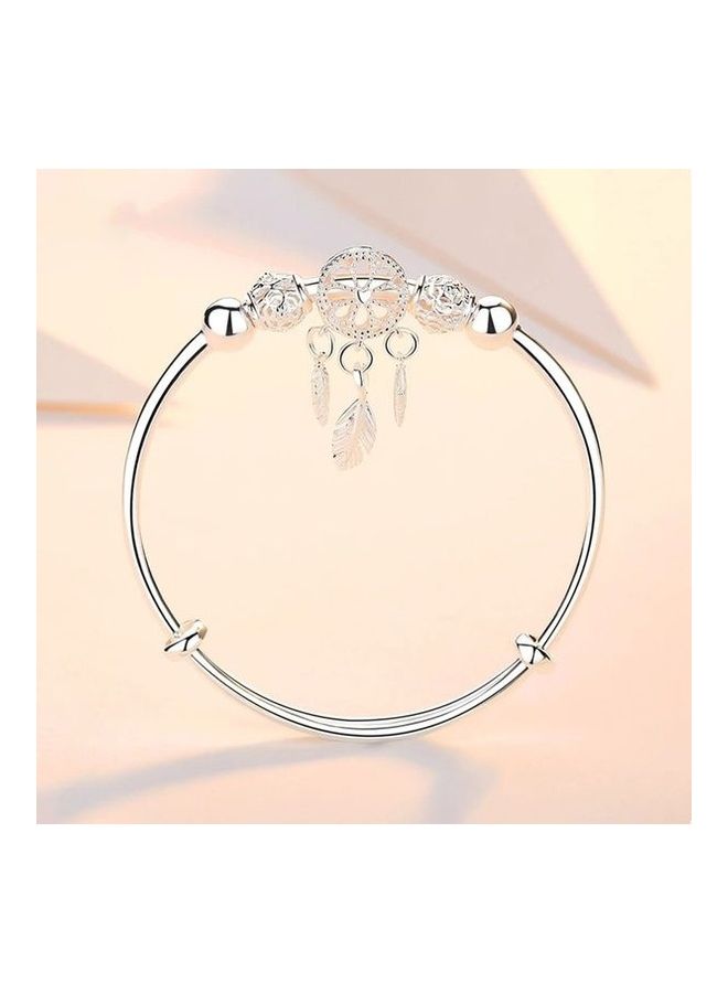 Generic - 925 Sterling Silver Feather Charm Bracelet - Image 1