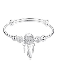 925 Sterling Silver Feather Charm Bracelet