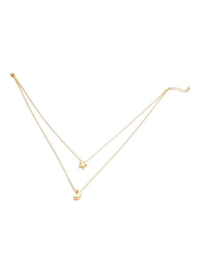 Women's Stars and Moon Pendant Solid Colour Short Multilayer Necklace  - Image 2