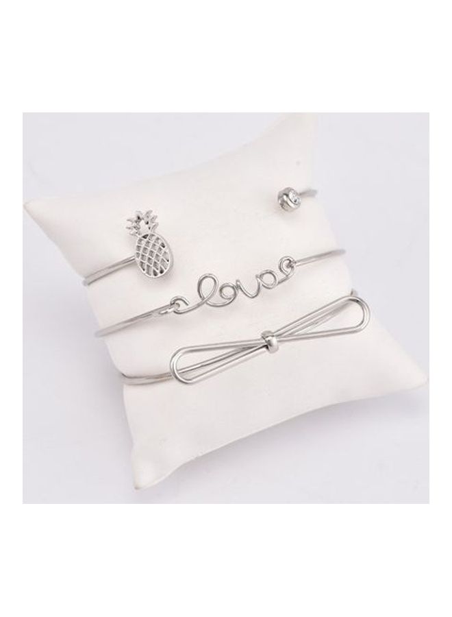 Generic - 3-Piece Moon Leaf Design Bracelet Set - Image 1