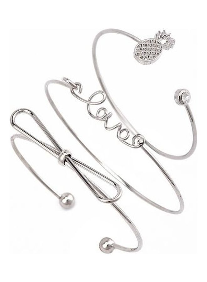 Generic - 3-Piece Moon Leaf Design Bracelet Set - Image 1
