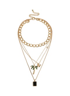 Multi-Layer Butterfly And Tree Designed Necklace