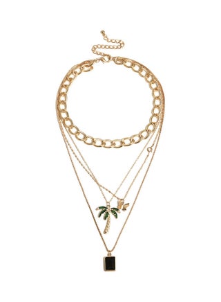 Multi-Layer Butterfly And Tree Designed Necklace - v1619493656/N46968579A_1