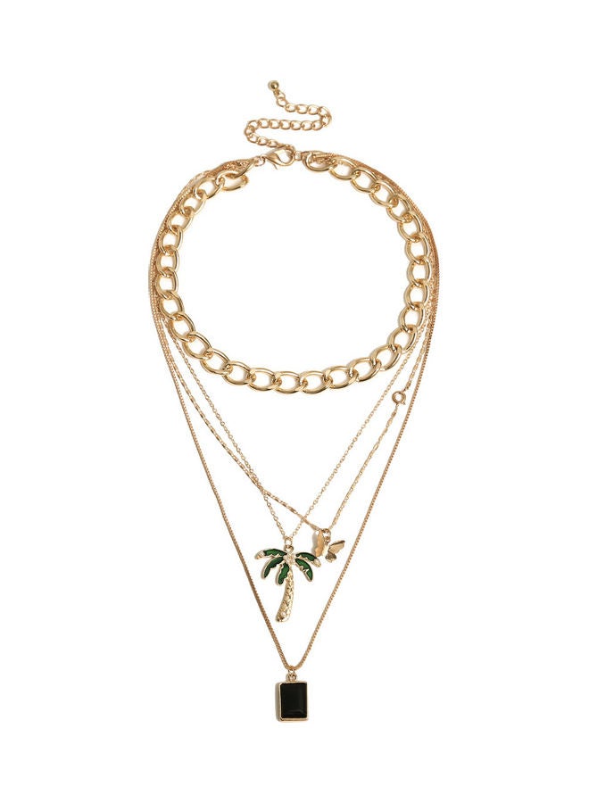 Generic - Multi-Layer Butterfly And Tree Designed Necklace - Image 1