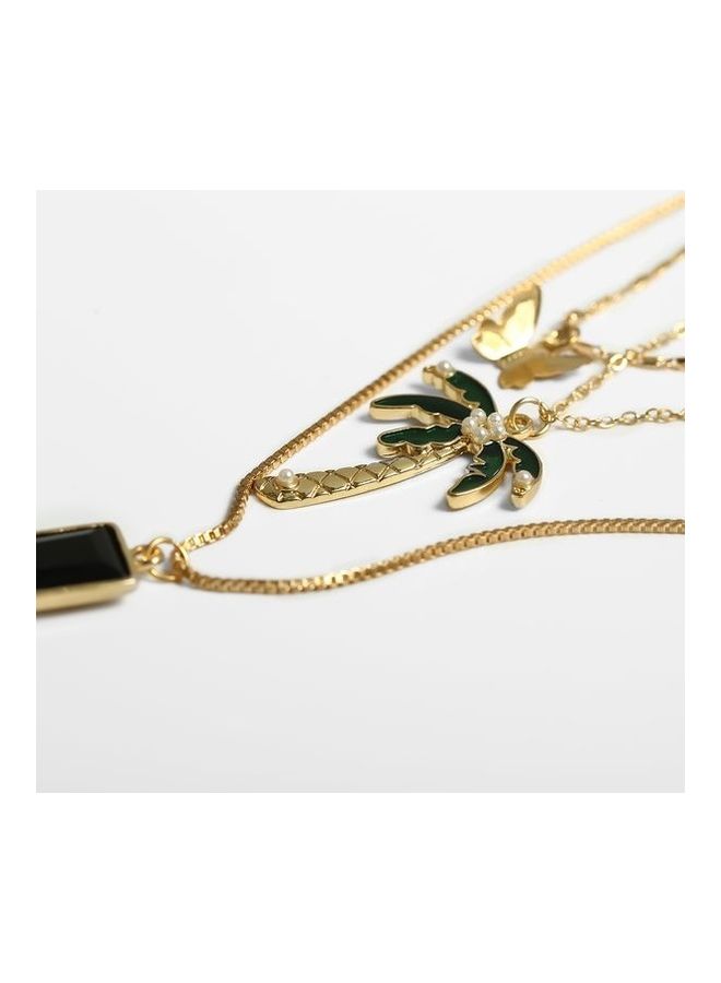 Generic - Multi-Layer Butterfly And Tree Designed Necklace - Image 1