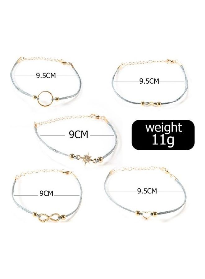 5-Piece Geometry Star Design Fashion Bracelets Set - Image 2