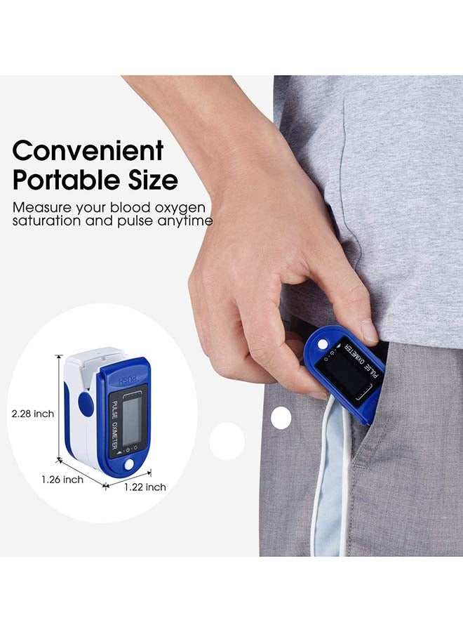 دي بلو جهاز محمول موثوق بشاشة LED لقياس معدل نبضات القلب وقياس نبض الأصابع - Image 2