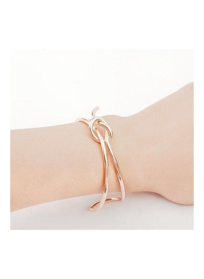 Generic - Women's Sweet Style Double Design Hollow Out Knot Shape Bracelet - Image 1