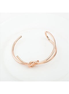 Women's Sweet Style Double Design Hollow Out Knot Shape Bracelet