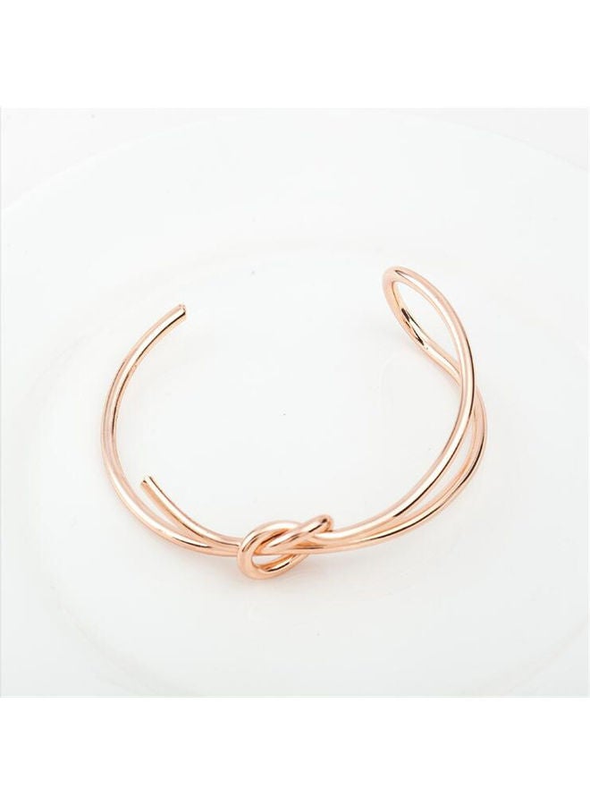 Generic - Women's Sweet Style Double Design Hollow Out Knot Shape Bracelet - Image 1