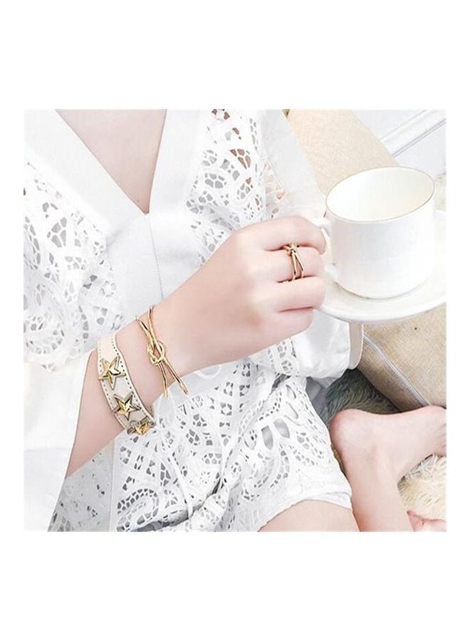 Generic - Women's Sweet Style Double Design Hollow Out Knot Shape Bracelet - Image 1