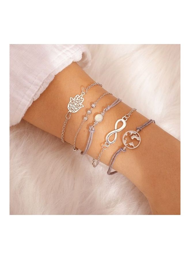 5-Piece Map Palm Fashion Bracelets  - Image 2