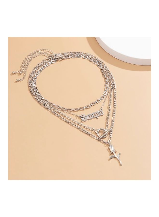 Generic - 4-Piece Butterfly and Letter Metal Fashion Necklace - Image 1