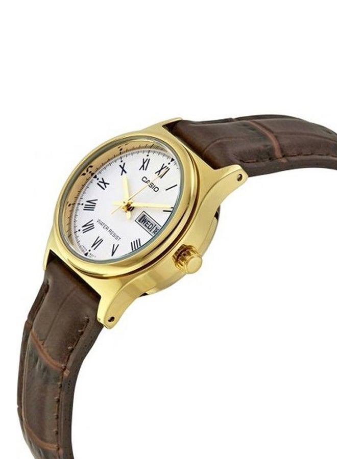 CASIO Women's Dress Water Resistant Analog Watch- LTP-V006GL-7BUDF - 25 mm - Brown  - Image 4