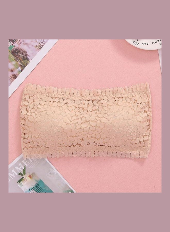 Floral Lace Bralette Beige  - Image 1