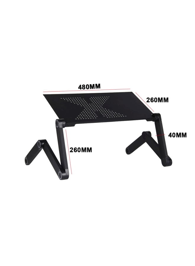 Deo King Metal Adjustable Laptop Desk With Mouse Board Black - Image 3