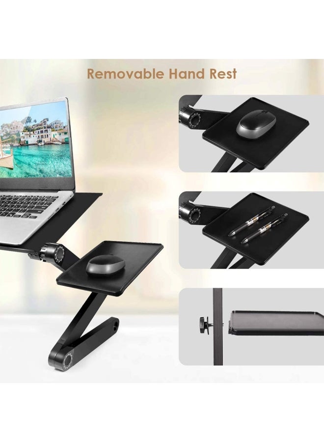 Deo King Metal Adjustable Laptop Desk With Mouse Board Black - Image 4
