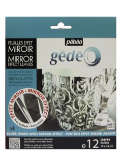 Pebeo Pack Of 12 Mirror Effect Metal Leaves Silver  - Image 3