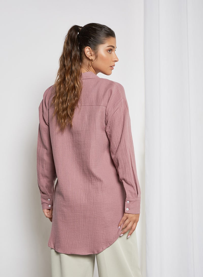 Jacqueline de Yong Theis Textured Shirt Wistful Mauve  - Image 2