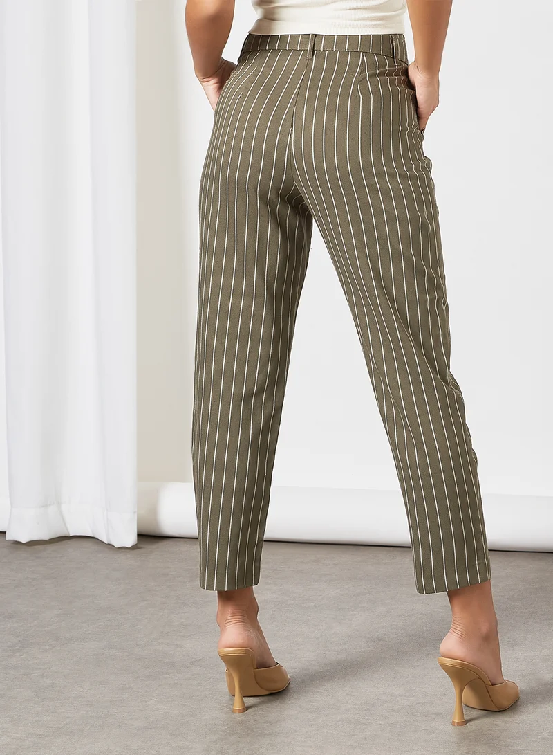 ONLY High Waist Striped Pants