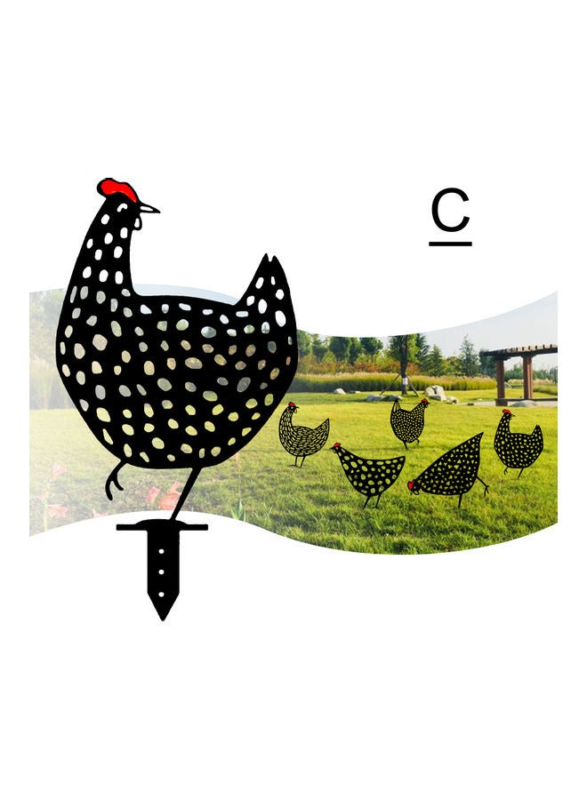 Generic Rooster Garden Silhouette Stake Black 35.00 x 0.20 x 19.00cm  - Image 1