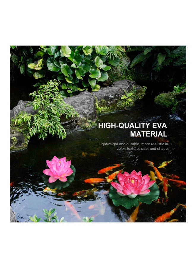 Generic 7 Inch Artificial Floating Lotus Pink/Green 7inch  - Image 3