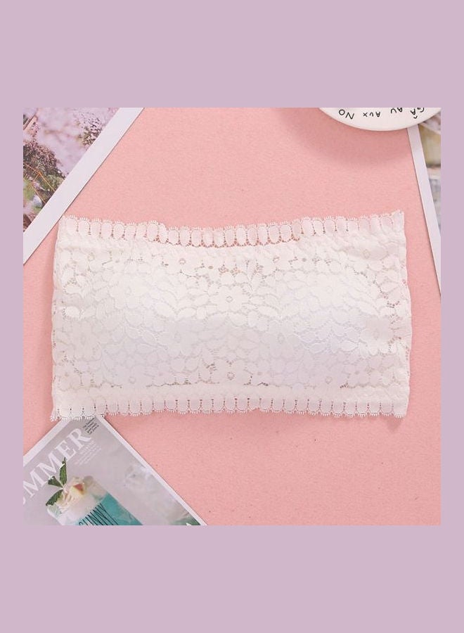 Floral Lace Bralette White 