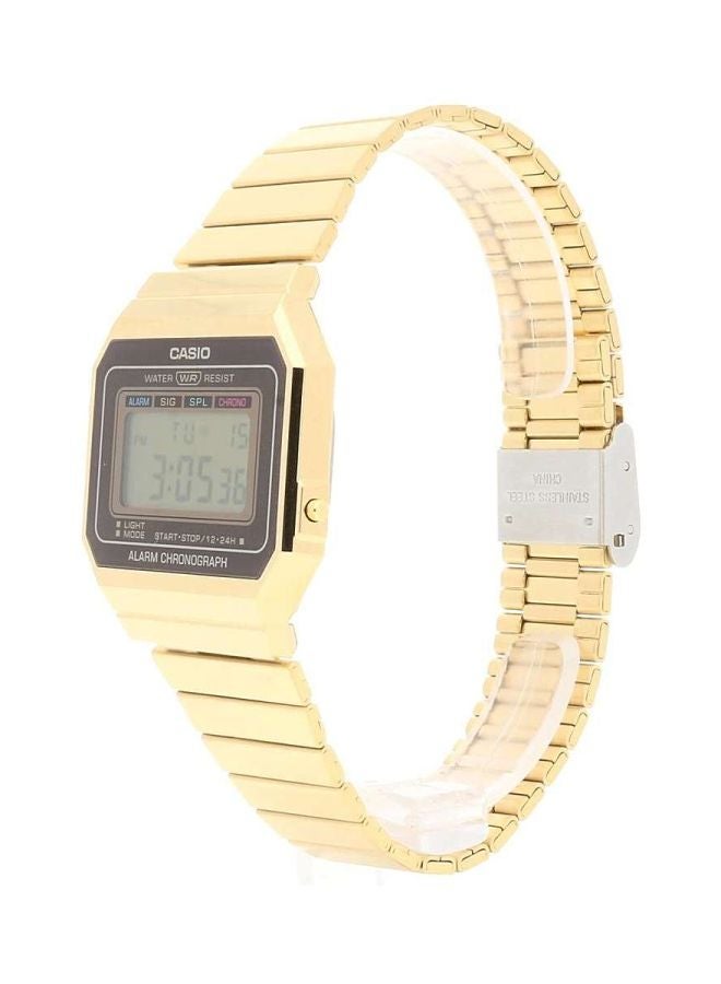 CASIO Stainless Steel Digital Watch A700WEG-9AEF - 36 mm - Gold - Image 5