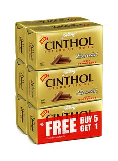 Cinthol Bath Soap Sandal With Deodorant 125g Pack of 6  - Image 1