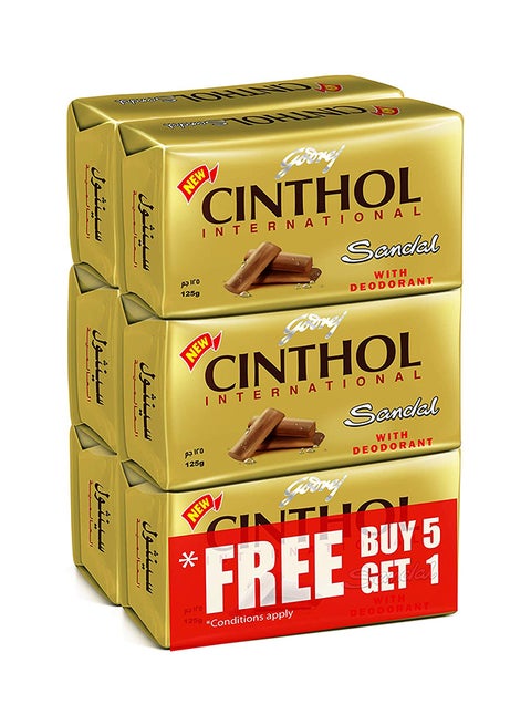 Bath Soap Sandal With Deodorant 125g Pack of 6