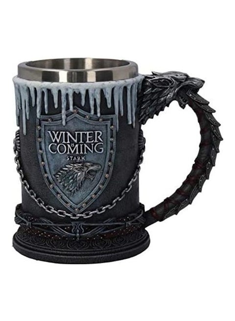 مج بطبعة لشعارعائلة ستارك من مسلسل "Game Of Thrones" رمادي 300مم