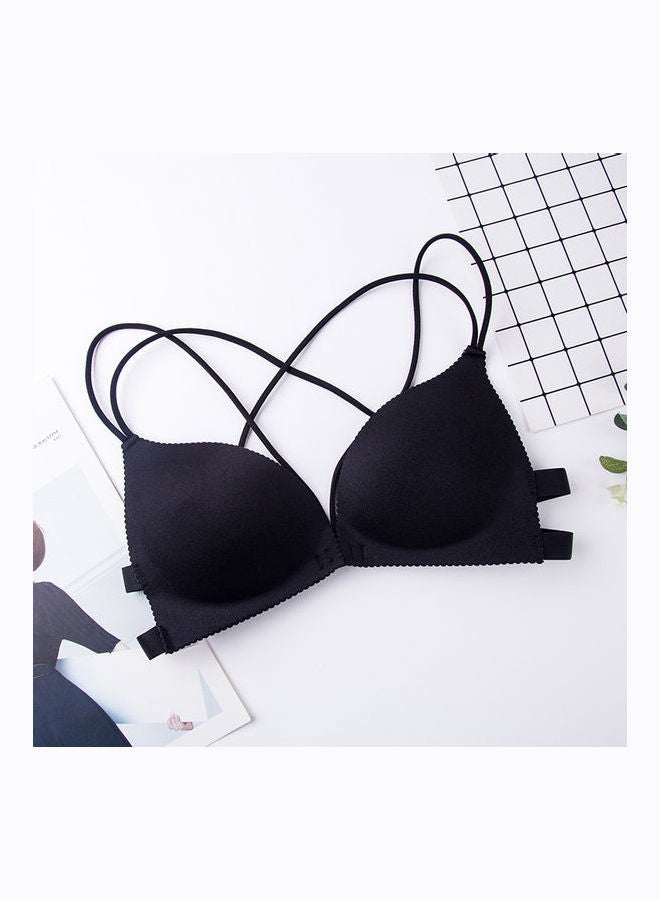 Seamless Back Bralette Black 