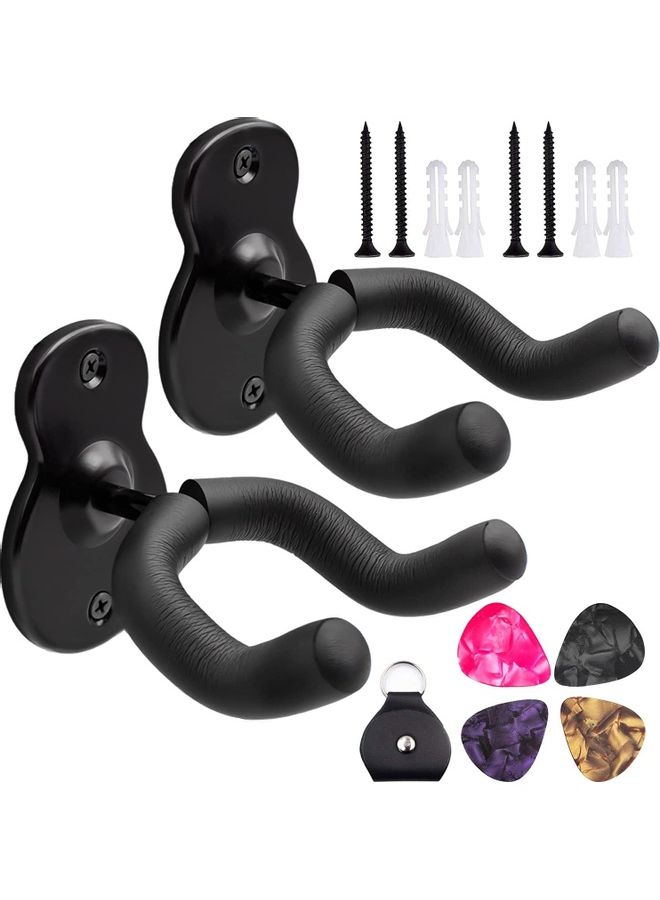 XiuWoo 2-Piece Wall Mount Metal Hook Guitar Hanger - Image 1