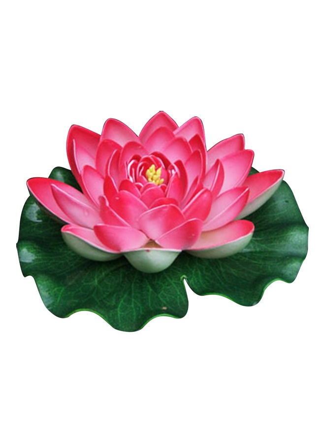 Generic 7 Inch Artificial Floating Lotus Pink/Green 7inch  - Image 1