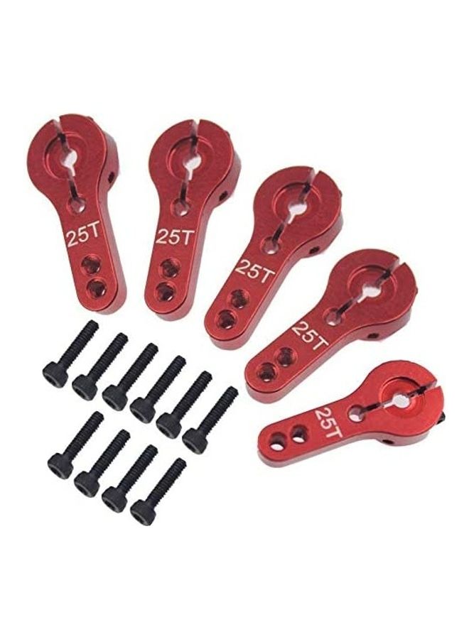 5-Piece 25T Aluminum Servo Horns M3 Threads Metal Steering Arm  - Image 1