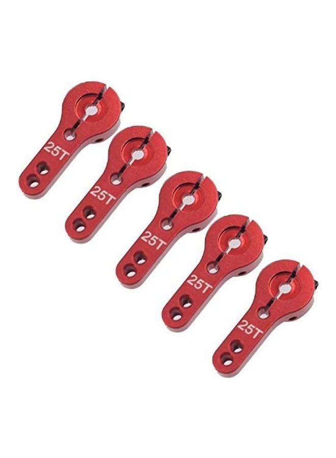 5-Piece 25T Aluminum Servo Horns M3 Threads Metal Steering Arm  - Image 2